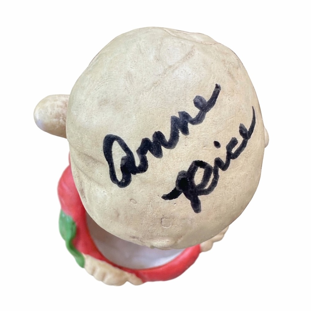 Anne Rice Autographed Skull and Pumpkin Halloween Decor Signed